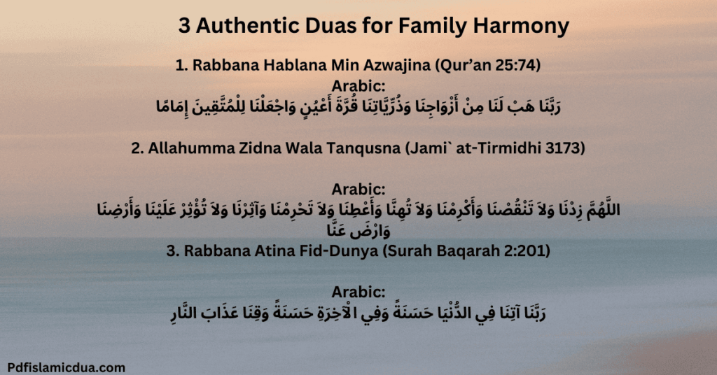 3 Authentic Duas for Family Harmony